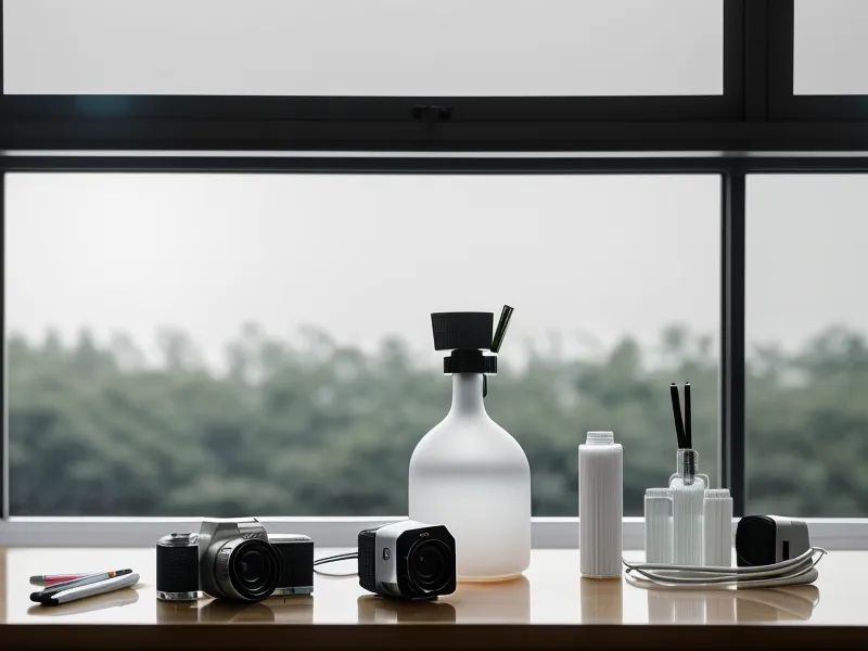 Pantalla de cámara mostrando foto de producto lograda con accesorios caseros y trípode